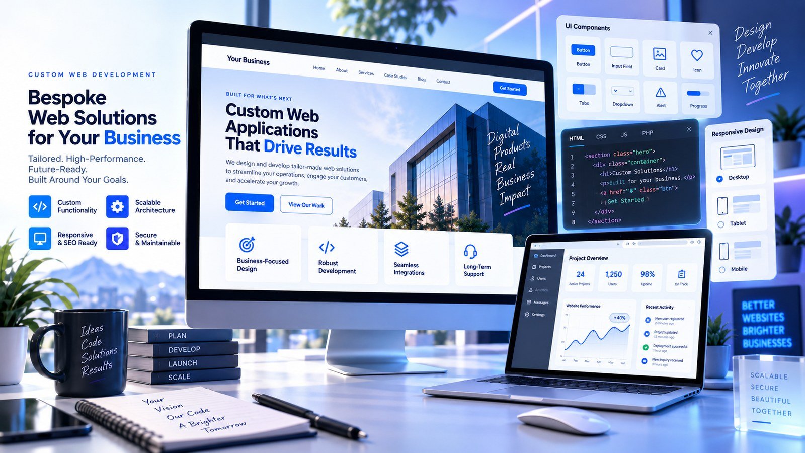 Web Development interface example
